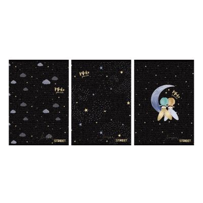 Тетрадка Street, А4, квадратчета, 54листа, Black&Gold