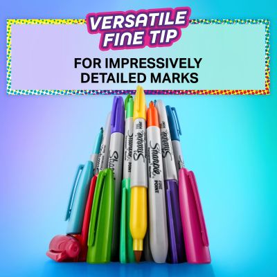 Комплект перманентни маркери Sharpie Glam Pop, F, 24 цвята