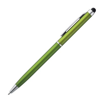 Химикалка с писалка за touch screen, светлозелен