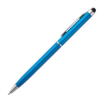 Химикалка с писалка за touch screen, светлосин