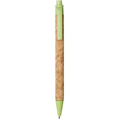 Коркова химикалка Midar, зелен клип