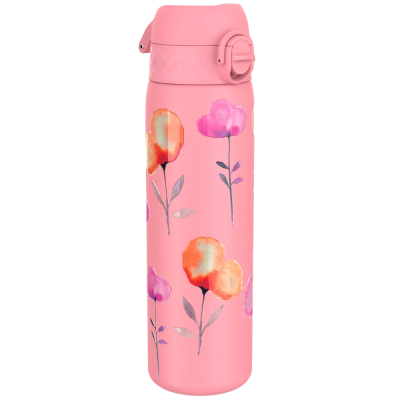 Бутилка за вода Ion8 Print, метална, 600ml, Flowers