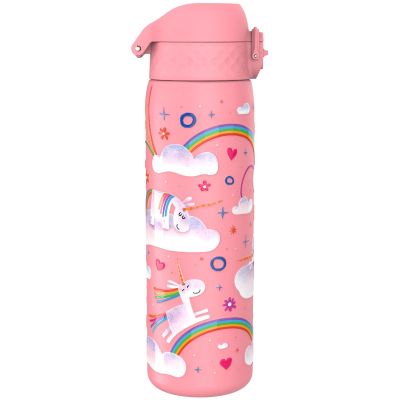 Бутилка за вода Ion8 Print, метална, 600ml, ЕДНОРОГ