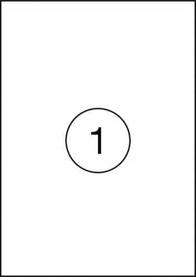 Етикети Office Products, 199.6х289.1mm,100л(100бр)
