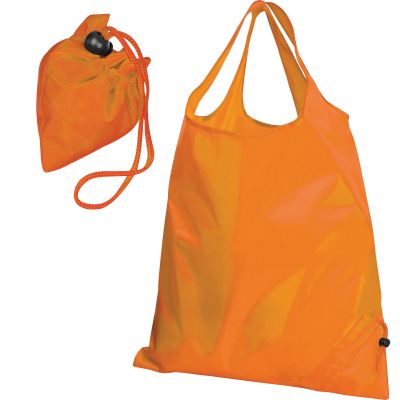 Чанта за пазар, сгъваема, с къси дръжки, оранжев