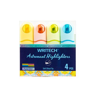 Текстмаркер Writech Pastel, блистер 4 цвята