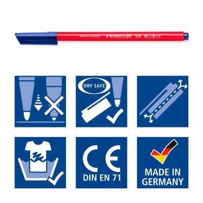 Флумастри Staedtler Noris 326, 10 цвята