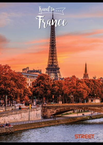 Тетрадка Street, А4, квадратчета,54л, Travel To