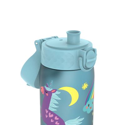 Бутилка за вода Ion8 Print, рециклирани пластмаса, 500ml, ЕДНОРОЗИ СИНИ