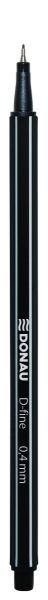Тънкописец Donau D-fine, 0.4mm, черен