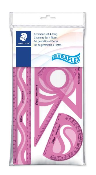 Геометричен Комплект Staedtler 30cm, огъваем, 4 части