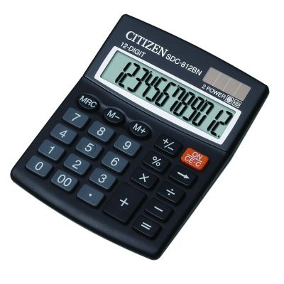 Настолен калкулатор Citizen SDC-812,12 разряда, черен