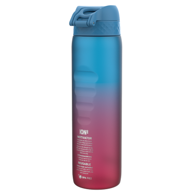 Бутилка за вода Ion8 Mot., рециклирана пластмаса,1000ml, Blue/Pink