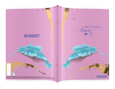 Тетрадка Street, А4, квадратчета, 54листа, Botanic