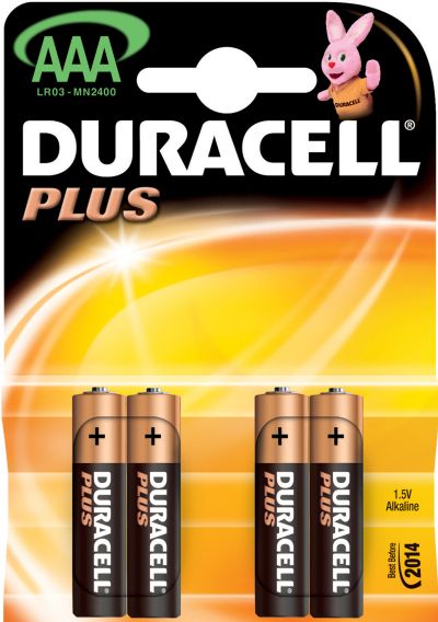 Батерии Duracell алкални LR03/AAA,1.5V, basic, 4бр