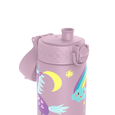 Бутилка за вода Ion8 Print, метална, 600ml, Unicorns