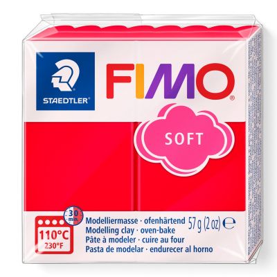 Полимерна глина Staedtler Fimo Soft, 57 g, червен 24