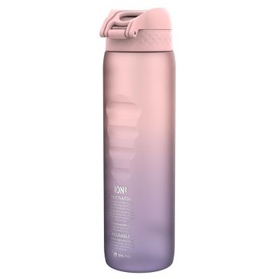 Бутилка за вода Ion8 Motivator, рециклирана пластмаса,1000ml, Peri/Rose