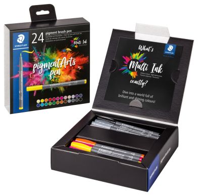Флумастри Staedtler Pigment Brush 371, 24 цвята