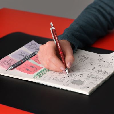 Автоматичен молив Rotring Tikky Retro, 0.5mm, червен