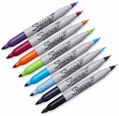 Комплект перманентни маркери Sharpie Twin Tip, 8 цвята, блистер