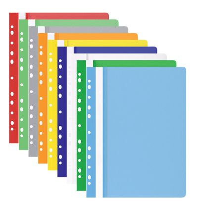 Папка Office Products с прозрачно лице европерф, бяла