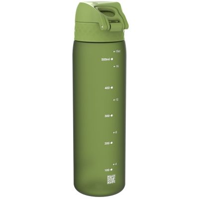 Бутилка за вода Ion8 SE, рециклирана пластмаса, 500ml, КАКИ