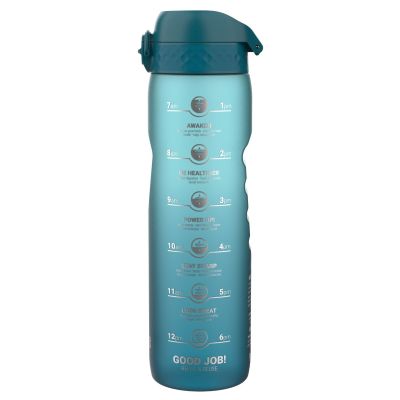 Бутилка за вода Ion8 Motivator, рециклирана пластмаса,1000ml, Teal/Blue