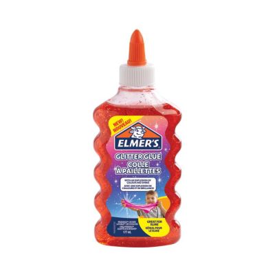 Течно лепило Elmer's Glitter Glue, 177ml, червено