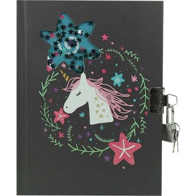 Бележник с катинарче, 13х18см, 80 бели л, Girls