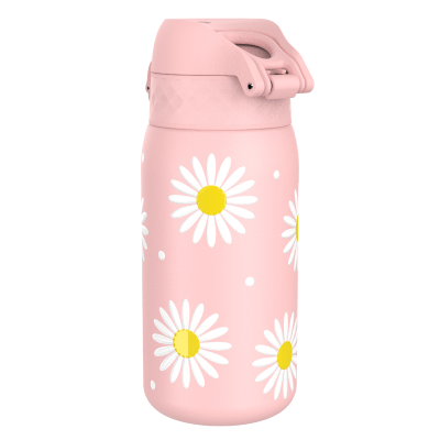 Бутилка за вода Ion8 Print, метална, 400ml, Daisies