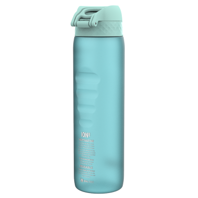 Бутилка за вода Ion8 Mot., рециклирана пластмаса,1000ml, Sonic blue