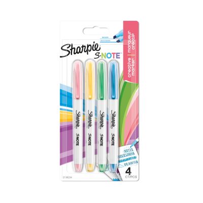 Комплект маркери Sharpie S-Note, 4 цвята, блистер
