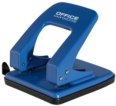 Перфоратор Office Products, до 40 листа, метален, син