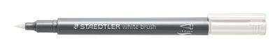 Маркер Staedtler Metallic brush, 1-6 mm, бял