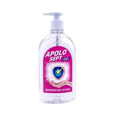 Дезинфектант за ръце  Apolo Sept Gel, 0.5л, помпа