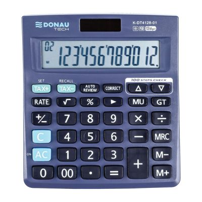 Настолен калкулатор Donau Tech 4128, 12разряда, черен