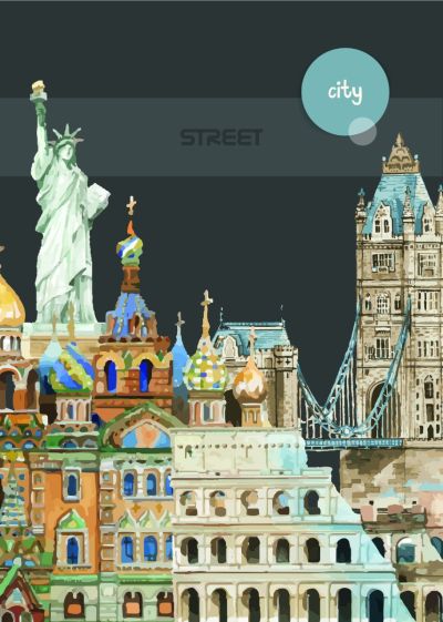 Тетрадка Street, А4, бели листа, 54л, City Break