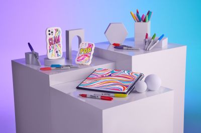 Комплект перманентен маркери Sharpie Glam Pop, F, 12 цвята