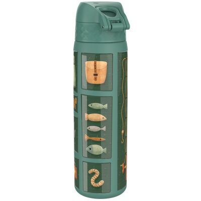 Термо бутилка за вода Ion8 Print, метална, 500ml, РИБОЛОВ