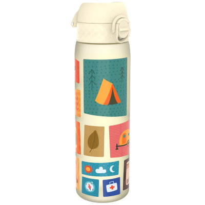 Бутилка за вода Ion8 Print,рециклирана пластмаса, 500ml, Camping