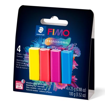 Комплет глина Staedtler Professional, 4 цвятах25g, ОСНОВНИ ЦВЕТОВЕ