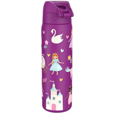 Бутилка за вода Ion8 Print, метална, 600ml, ПРИНЦЕСИ
