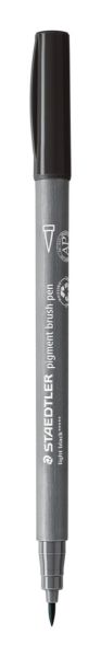 Флумастер Staedtler Pigment Brush 371, графит 90