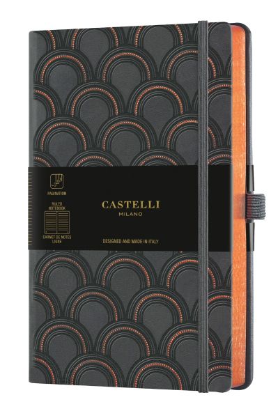 Бележник Castelli C&G, 9x14cm, лин,Art Deco Copper