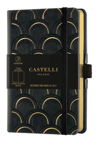 Бележник Castelli C&G, 9x14cm, лин, Art Deco Gold