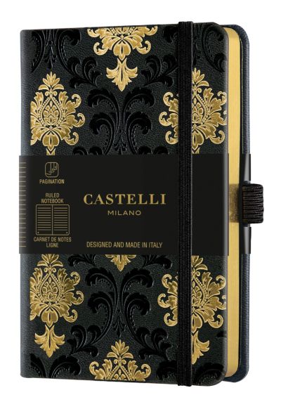 Бележник Castelli C&G, 9x14cm, лин, Baroque Gold
