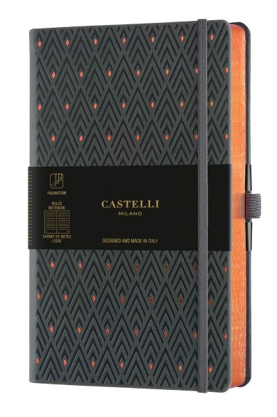 Бележник Castelli C&G, 9x14cm, лин, Diamond Copper