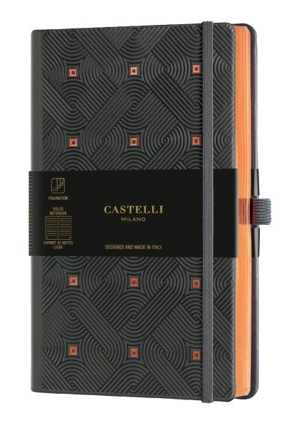 Бележник Castelli C&G, 9x14cm, лин, Maya Copper