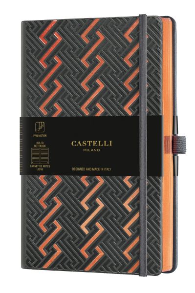 Бележник Castelli C&G, 9x14cm, лин, Roman Copper